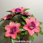 Мальва+лист подклад 6 цветков